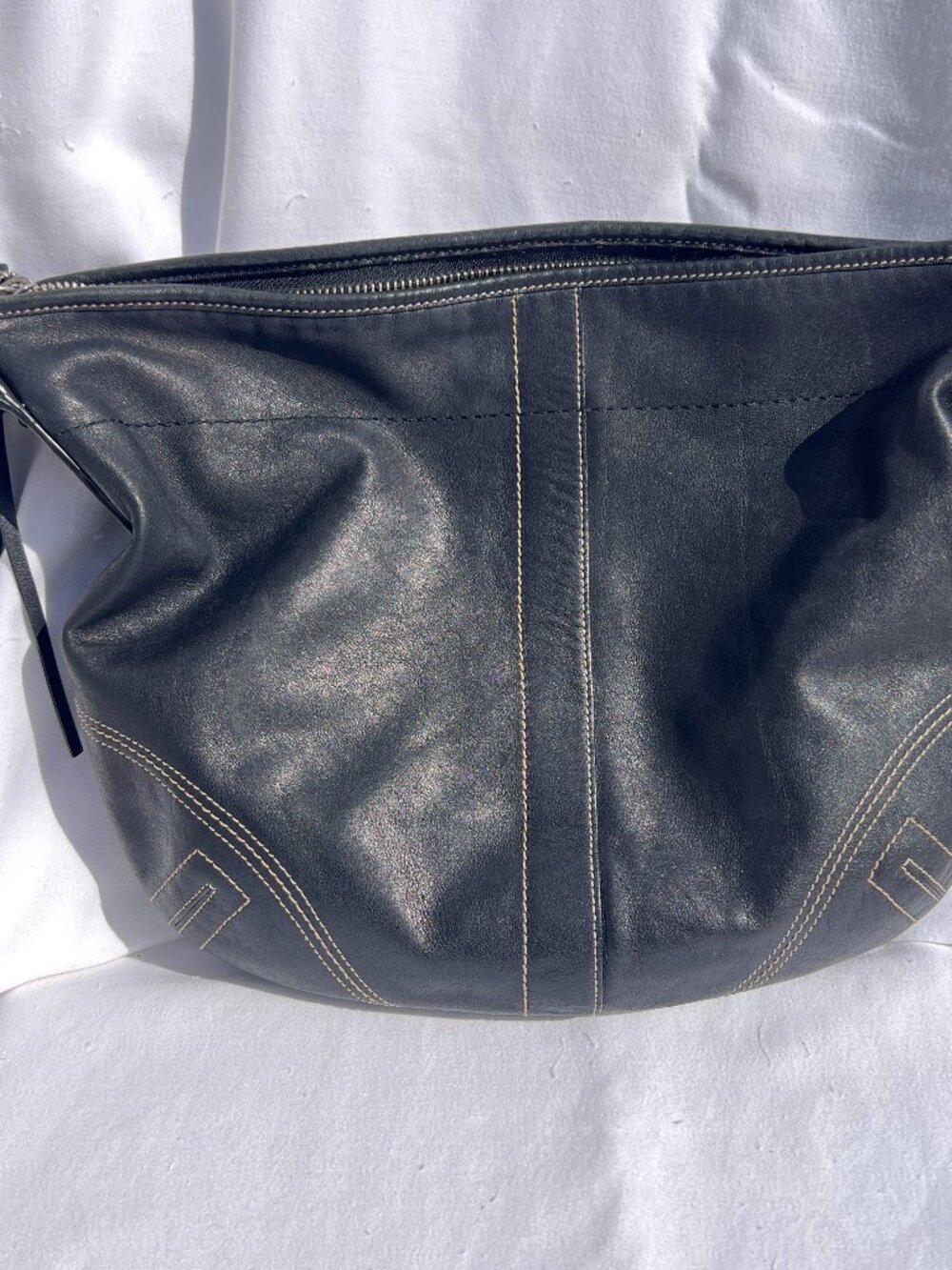 Coach Black Large Hobo Leather Bag